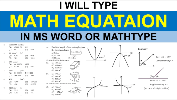 Type in discount math equations