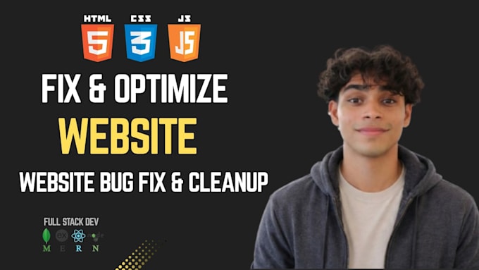 fix, clean and optimize your HTML CSS javascript website