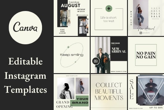Create editable social media templates in canva by Junnustudio | Fiverr