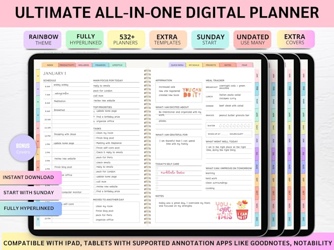 create digital planner for etsy remarkable 2 remarkable paper pro ,kindle scribe
