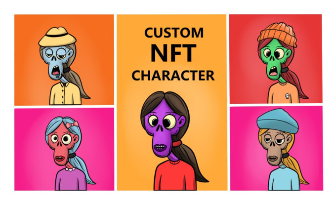 Draw custom nft vector cartoon character for generator by Listulabs | Fiverr