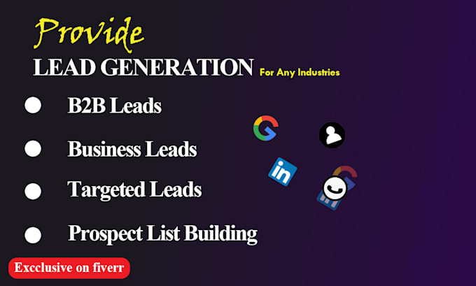 do b2b lead generation and data entry business leads
