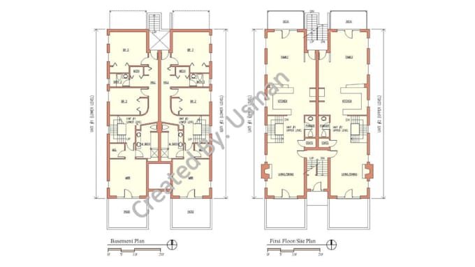 provide architectural draftsman and 2d floor plans