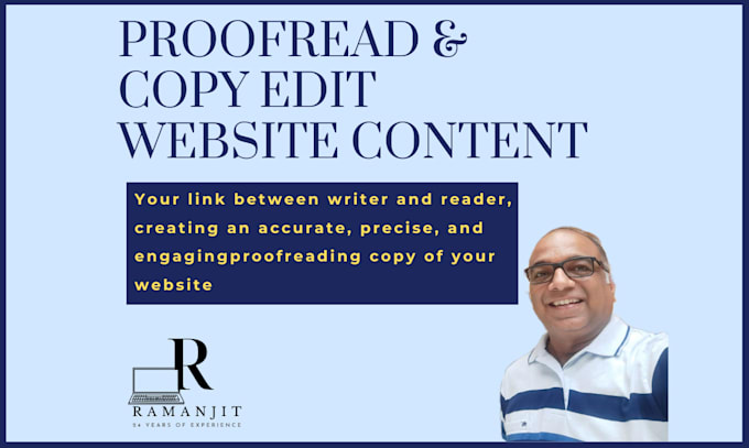 proofread and copy edit your website content