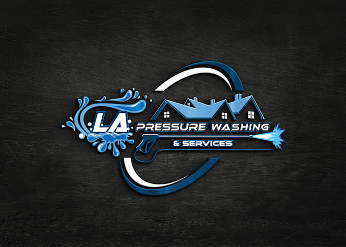 do minimalist, home cleaning, pressure washing and power washing logo design