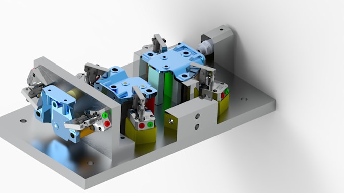 do 3d design and fixture design using solidworks for cnc and manual machining