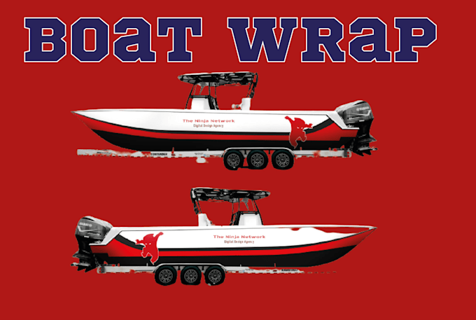 provide professional custom boat wrap design and ship