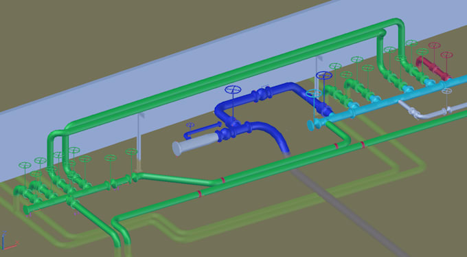prepare the piping 3d model