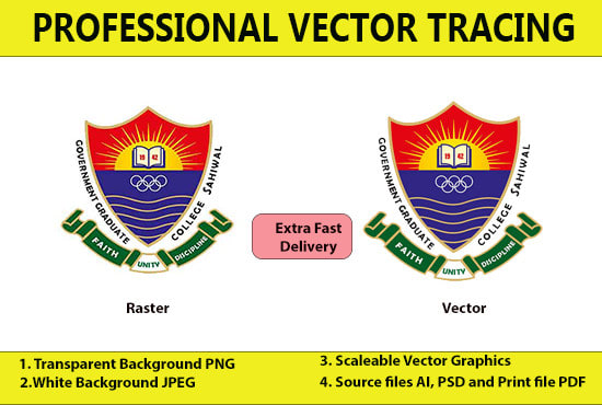 do vector tracing and convert raster or logo to vector