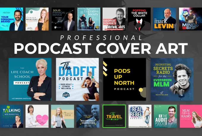 Design a professional podcast cover art and logo by Aklusali | Fiverr