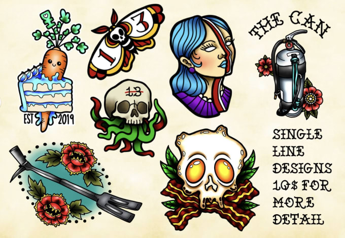 Draw a traditional or neotraditional tattoo design by Reclusivecrafts ...