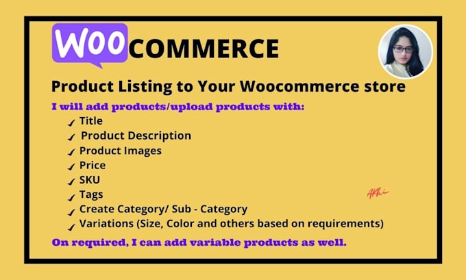 do woocommerce product listing, product upload