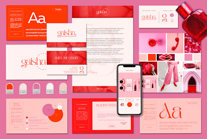 design a bold, playful, and feminine logo and brand guide