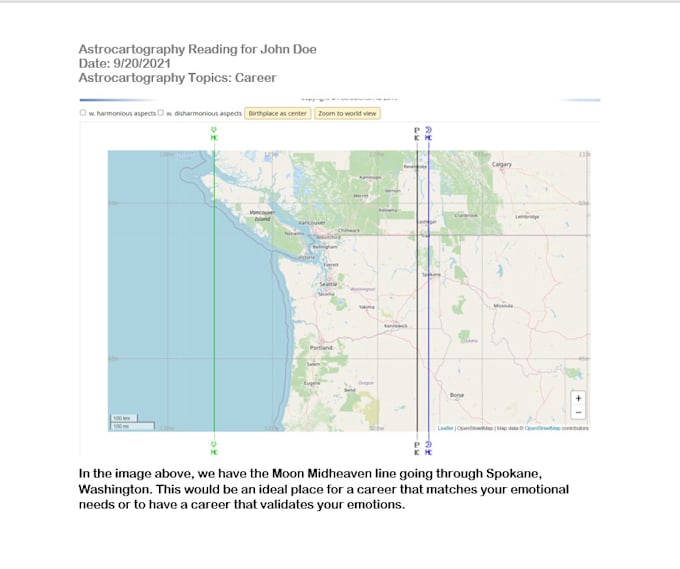 create an astrocartography reading for you