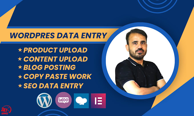 do wordpress data entry for you