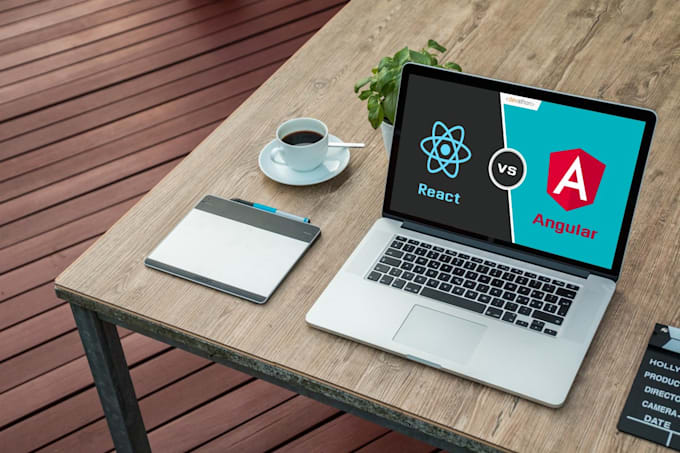 develop your website using angular or react