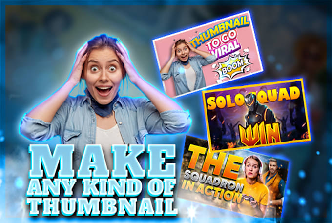 design engaging and eye catching youtube thumbnail