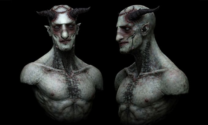 create 3d monster model for 3d printing or games