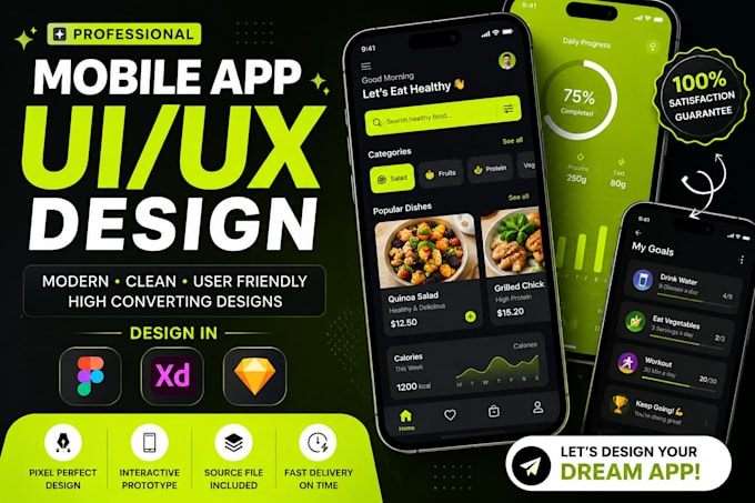 design mobile app ui ux design in figma