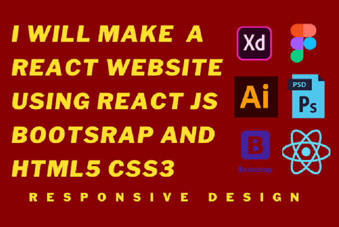 Make react website using react js bootstrap and html5 css3 by ...