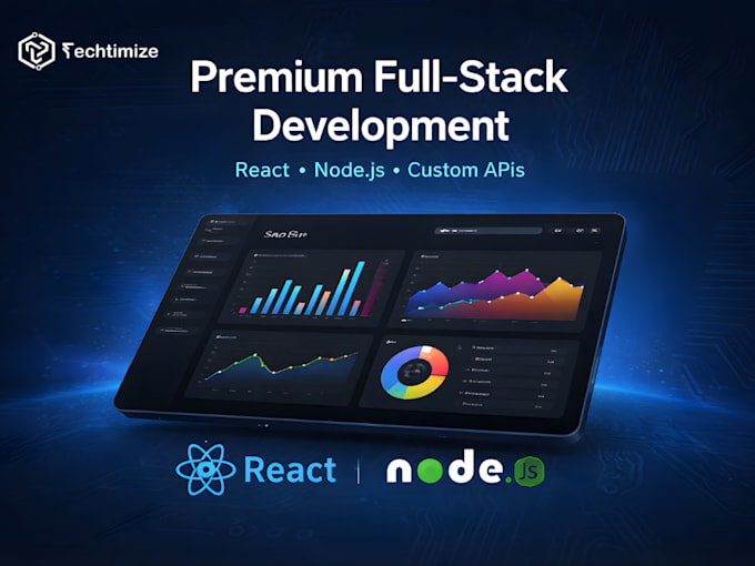 a custom full stack web application using react and node js