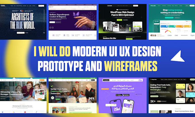 design modern UI UX design prototype and wireframes