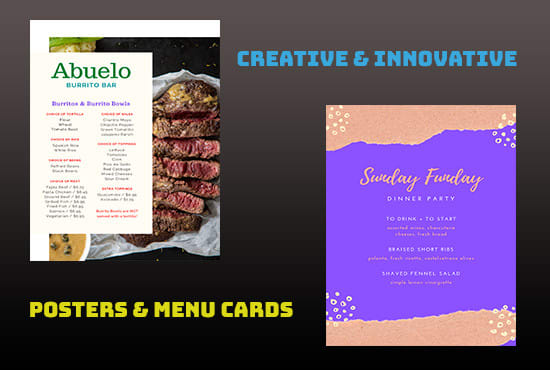 design eye fascinating posters, flyers, and menu cards