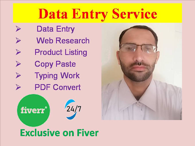 do data entry web research data collection and typing work