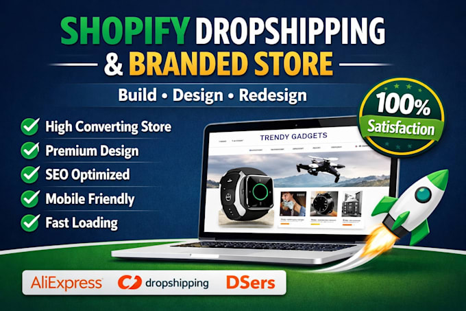 build and redesign your shopify ecommerce store for more sales