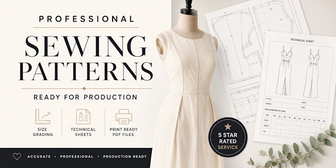 create professional sewing patterns ready for production