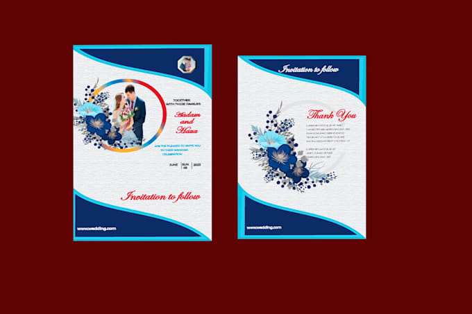 do wedding card design with short time