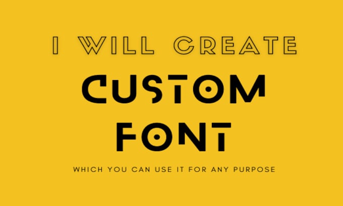 develop a new custom font to use it for any purpose