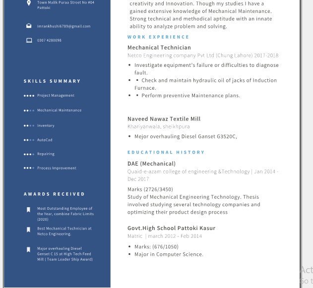 Crete your cv professional cv maker resume editor by Shehrooznazeer ...