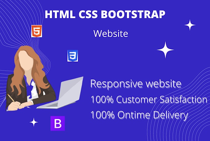 Design A Website With Html Css Bootstrap By Mariahasan202 Fiverr 6901