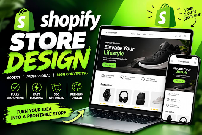 do a shopify store design or redesign for your brand