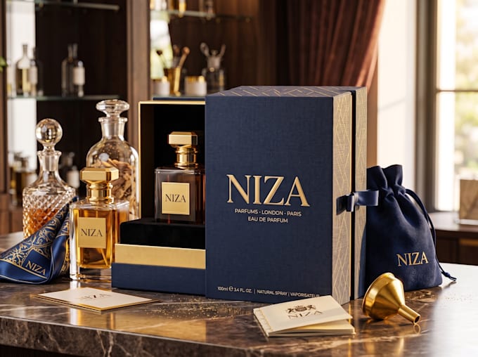 design luxury perfume box, sleeve, packaging box with dielines
