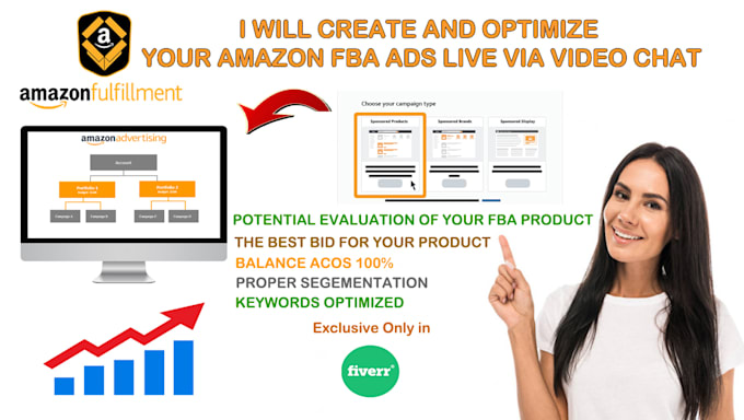 create and optimize your amazon fba ads live via video chat
