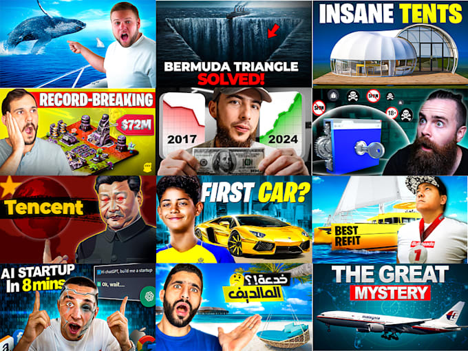 design attractive youtube thumbnail within 3 hours