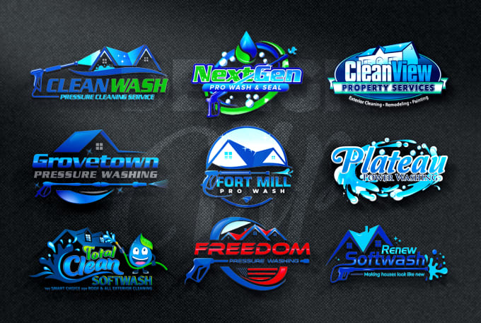 Do car pressure or power washing and cleaning service logo by Design ...