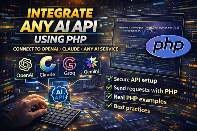 teach you how or integrate any ai API using PHP or any other language
