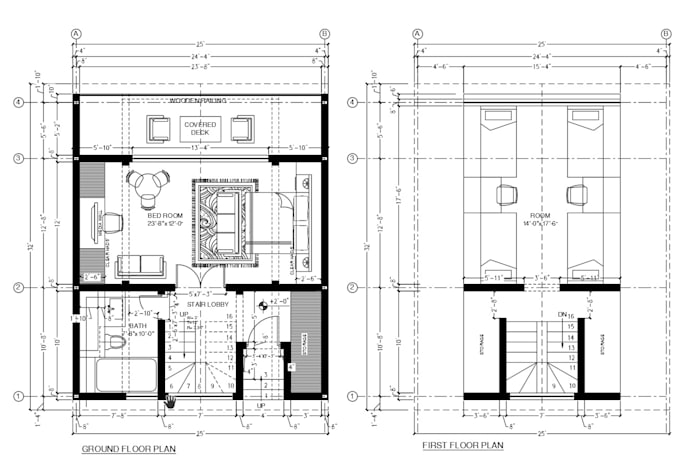 draw 2d architectural drawings and floor plan in autocad