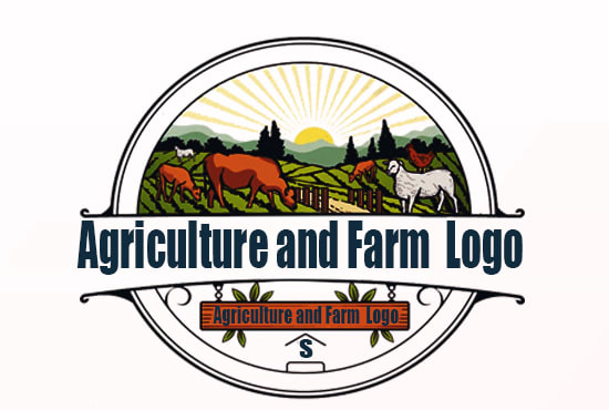create a natural irrigation agriculture and farm logo design