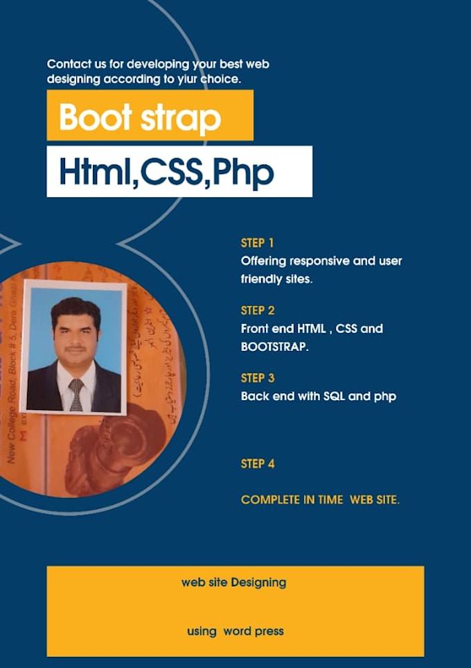 Design web using html css boot strap and php by Alemkhan | Fiverr