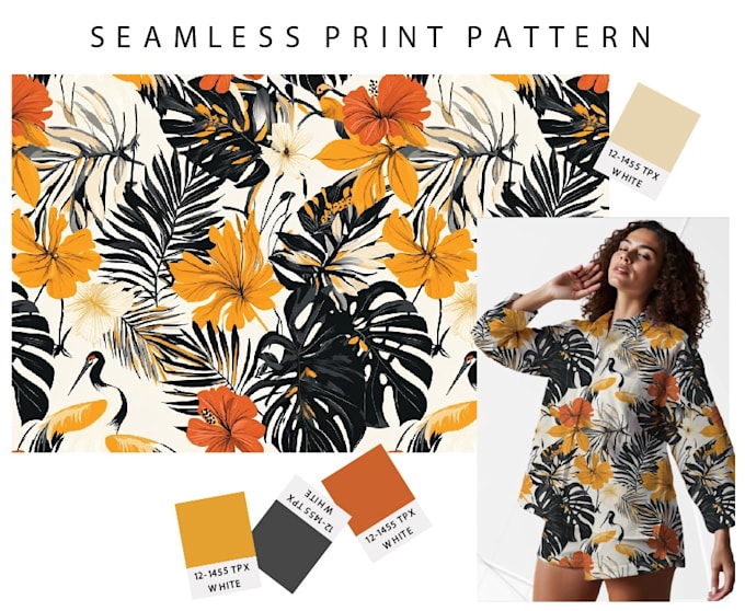 design seamless pattern textile prints pattern design