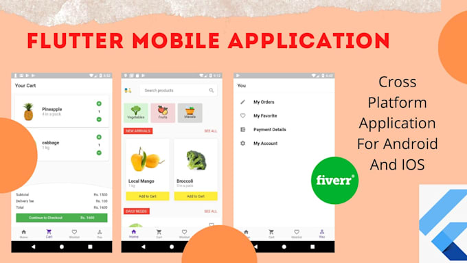 Develop mobile app using flutter for android and ios by Engrguide | Fiverr