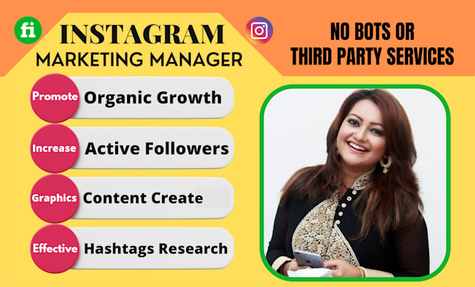 be your instagram marketing manager and do content create