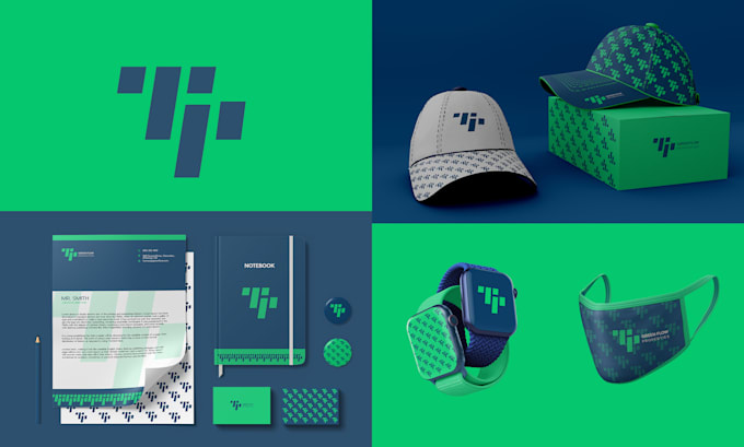 design custom logo with brand identity and brand style guide