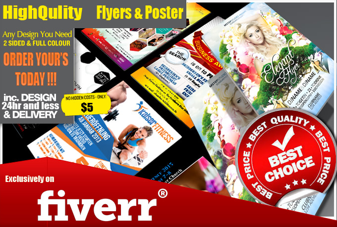 design attractive flyer, poster and postcard