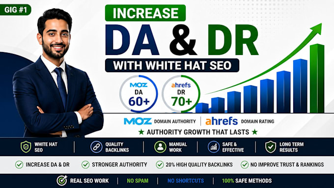 increase ahrefs DR and moz da with white hat SEO