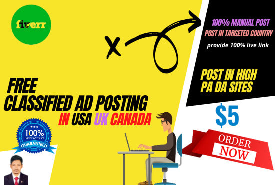 I will do free classified ad posting in USA UK canada